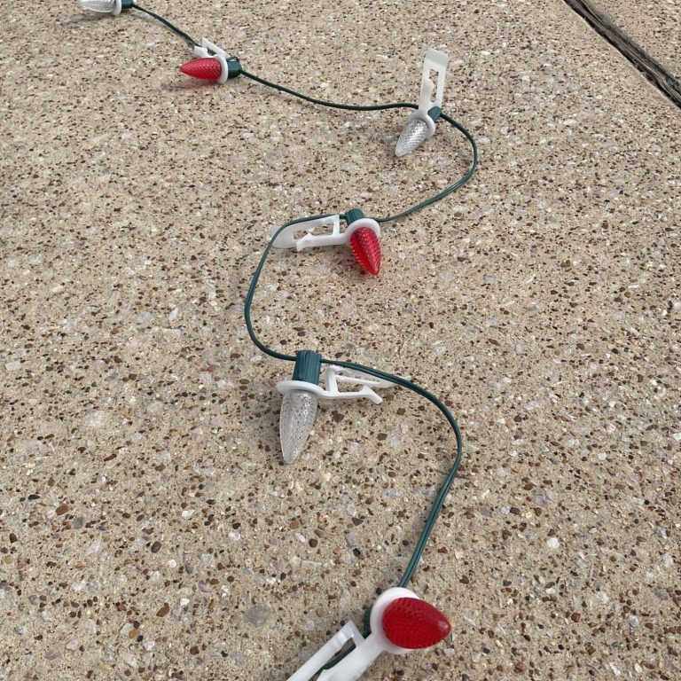 Getting ready to install professional roofline Christmas light in Pinehurst TX